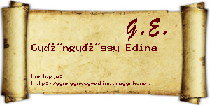 Gyöngyössy Edina névjegykártya