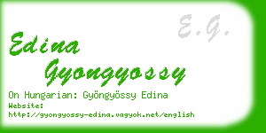 edina gyongyossy business card