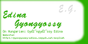 edina gyongyossy business card